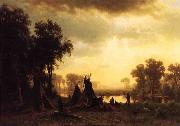 Albert Bierstadt An Indian Encampment Germany oil painting artist